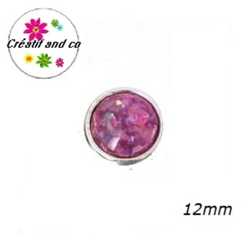 Bouton pression mauve résine