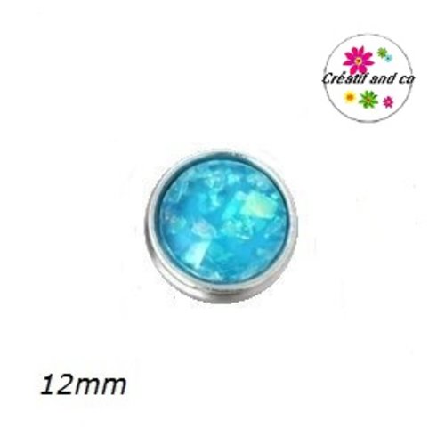 Bouton pression turquoise 12mm