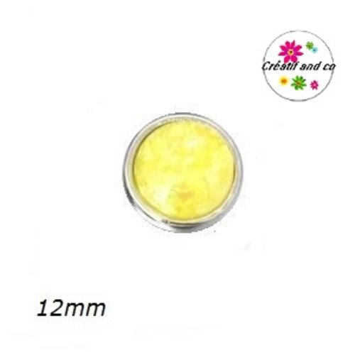 Bouton pression jaune 12mm