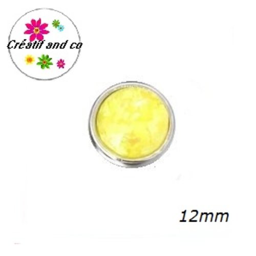 Bouton pression jaune résine