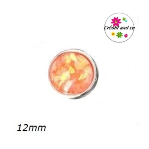 Bouton pression orange 12mm