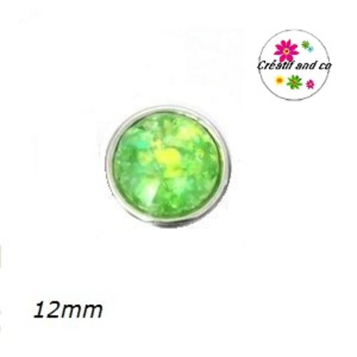 Bouton pression vert 12mm