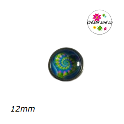 Bouton pression motif coeur 12mm