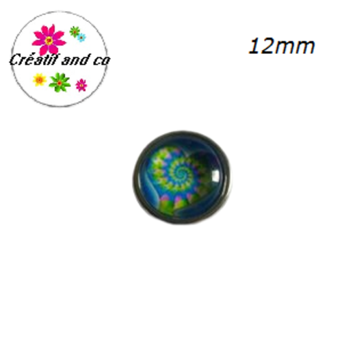 Bouton pression motif coeur 12mm