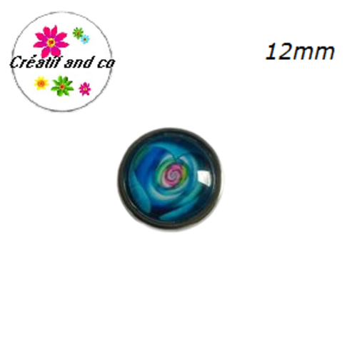 Bouton pression motif coeur 12mm