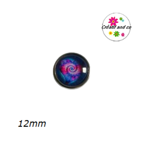 Bouton pression motif coeur 12mm