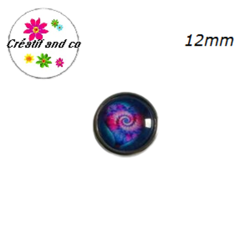 Bouton pression motif coeur 12mm