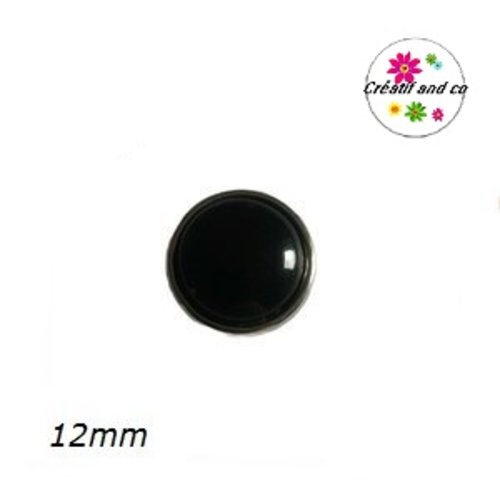 Bouton pression noir 12mm