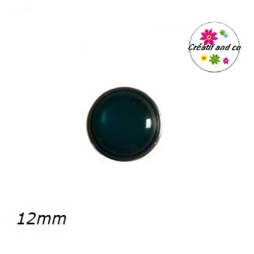 Bouton pression vert foncé 12mm