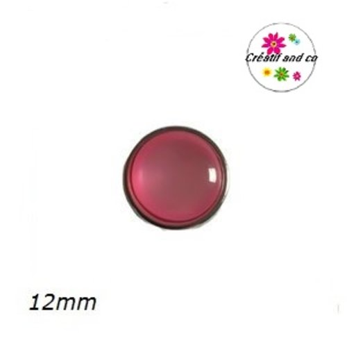 Bouton pression rose 12mm