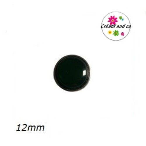 Bouton pression vert bouteille foncé 12mm