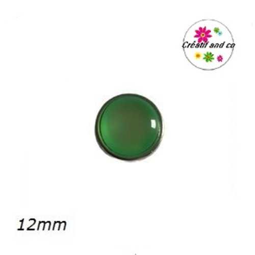 Bouton pression vert clair 12mm
