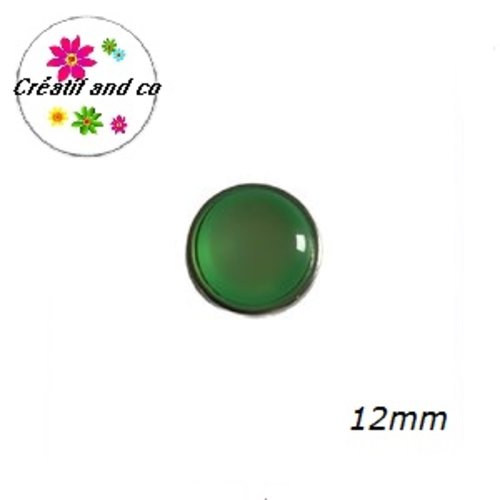 Bouton pression vert clair résine 12mm