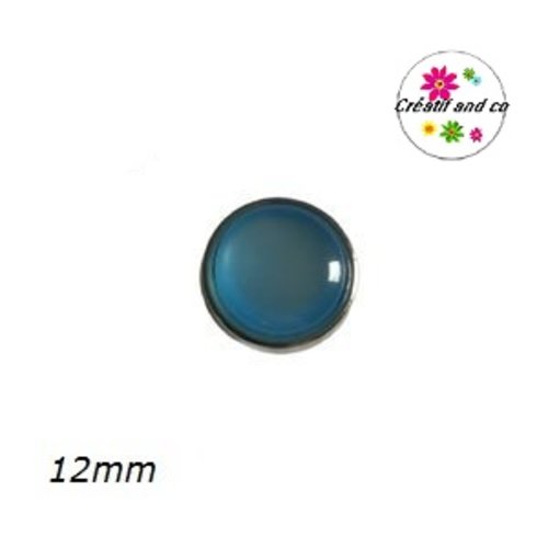 Bouton pression bleu clair 12mm