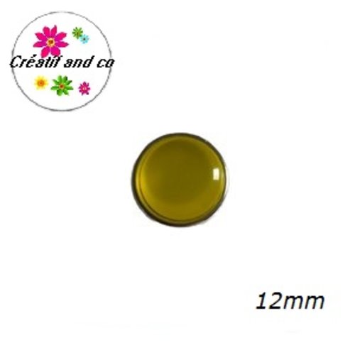 Bouton pression jaune résine 12mm