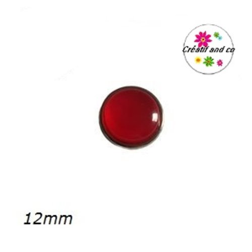 Bouton pression rouge 12mm