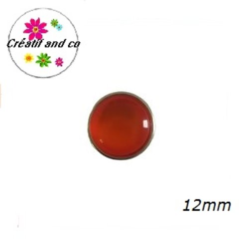 Bouton pression orange résine 12mm
