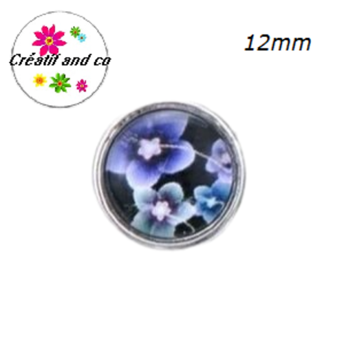 Bouton pression fleur 12mm