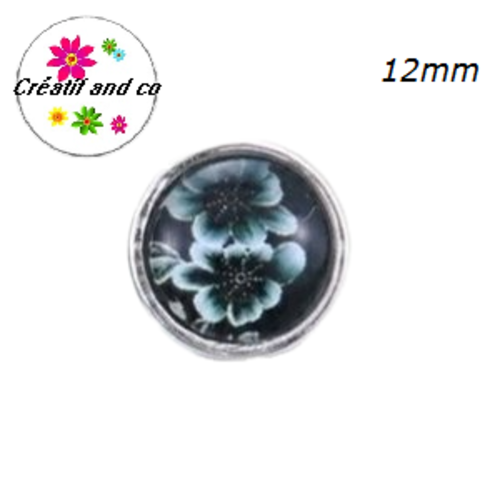 Bouton pression fleur 12mm