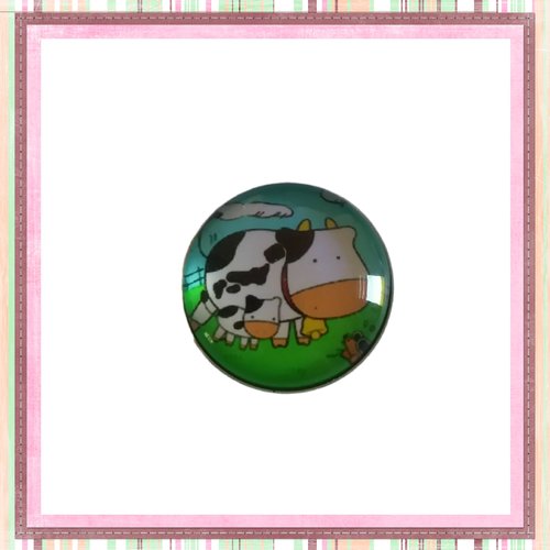 Bouton pression vache humoristique