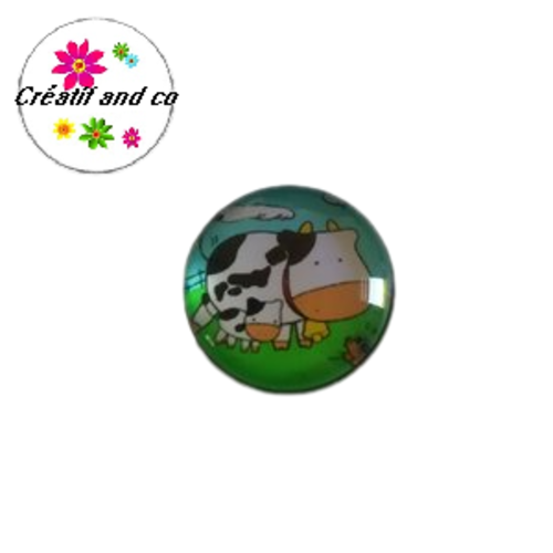 Bouton pression vache humoristique