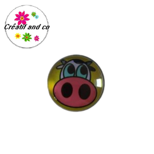 Bouton pression vache humoristique