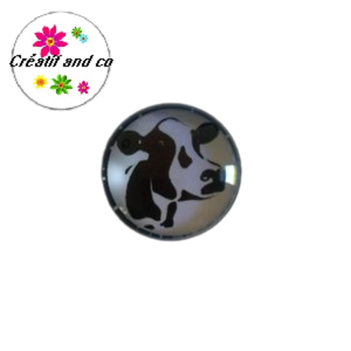 Bouton pression vache humoristique