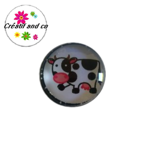 Bouton pression vache humoristique
