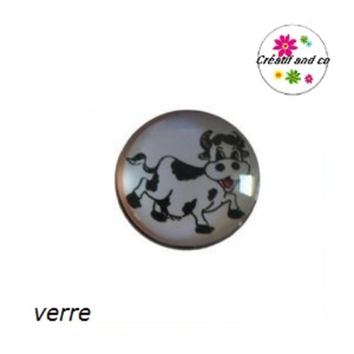 Bouton pression vache humoristique
