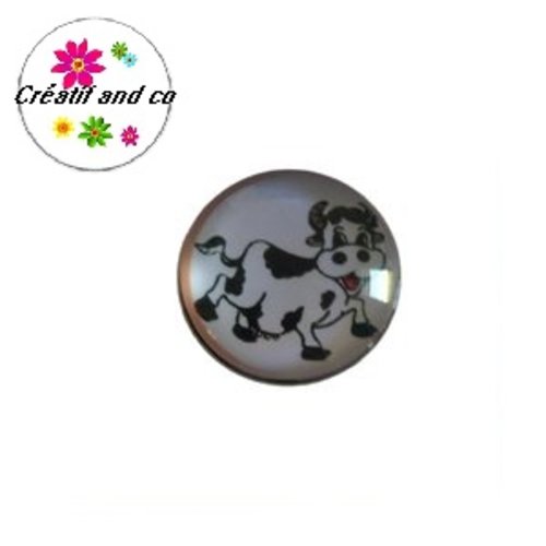 Bouton pression vache humoristique