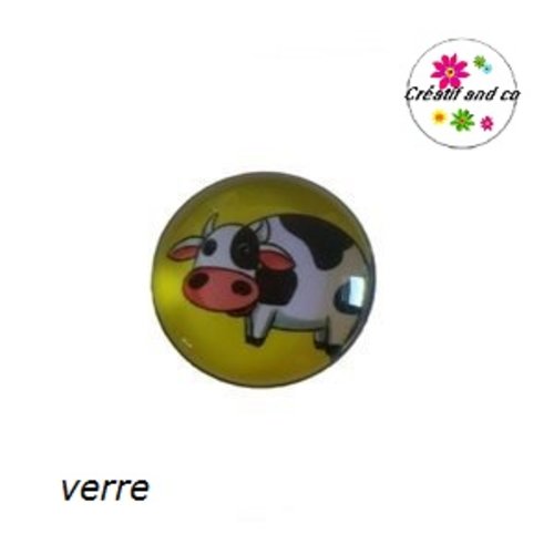 Bouton pression vache humoristique
