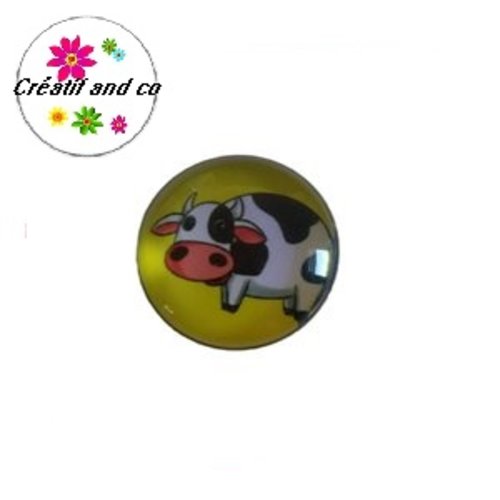 Bouton pression vache humoristique