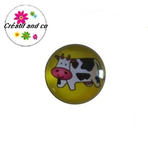 Bouton pression vache humoristique