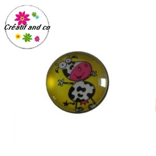Bouton pression vache humoristique