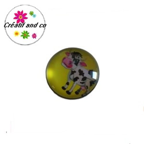 Bouton pression vache humoristique