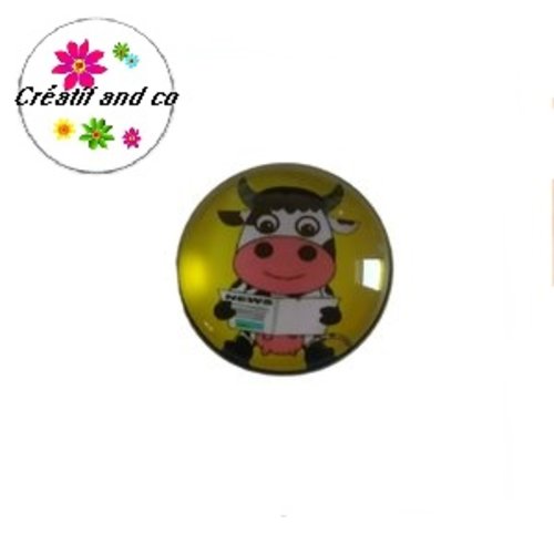Bouton pression vache humoristique