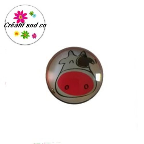Bouton pression vache humoristique