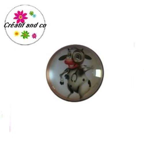 Bouton pression vache humoristique