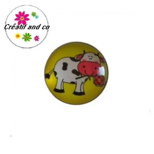 Bouton pression vache humoristique