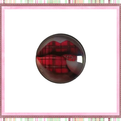 Bouton pression kiss rouge