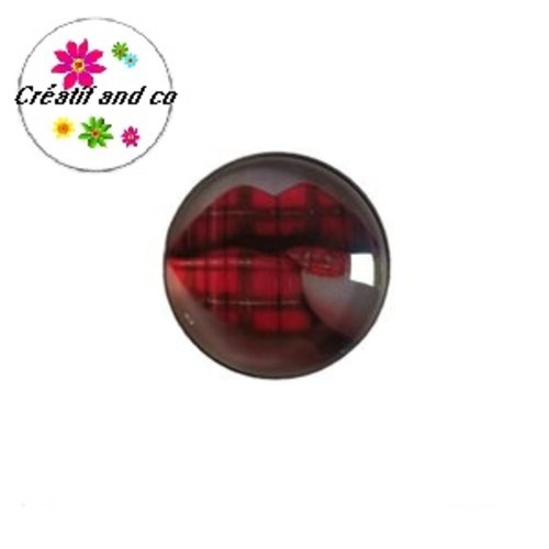 Bouton pression kiss rouge