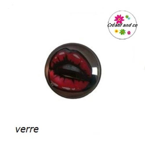 Bouton pression kiss rouge