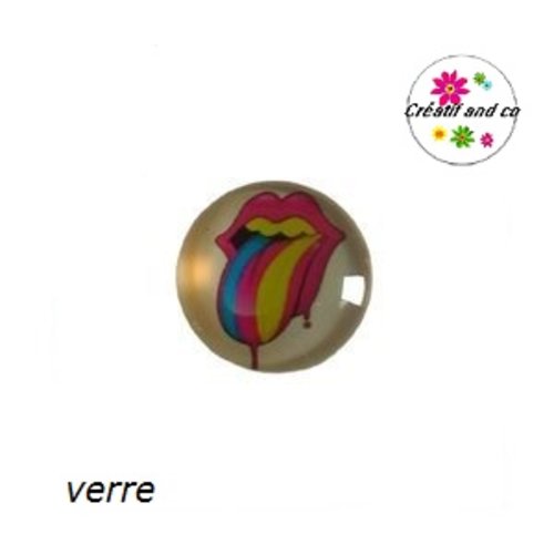 Bouton pression langue multicouleur