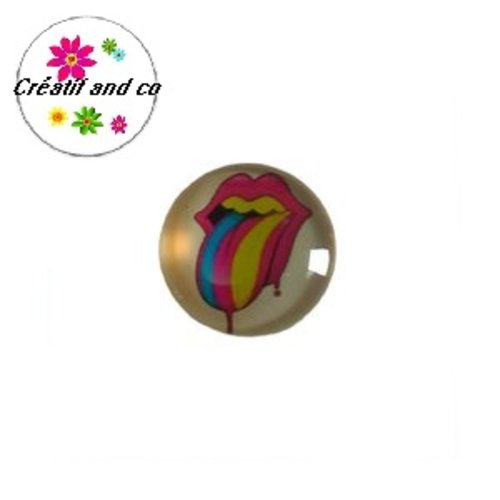 Bouton pression langue multicouleur