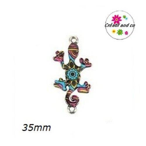 Connecteur salamandre/lézard gecko émail 35mm