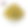 Perle gros trou strass jaune 11/12mm