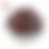Perle gros trou strass rouge foncé 11/12mm