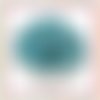 Perle gros trou strass turquoise 11/12mm