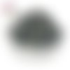 Perle gros trou strass anthracite 11/12mm