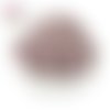 Perle gros trou strass rose 11/12mm